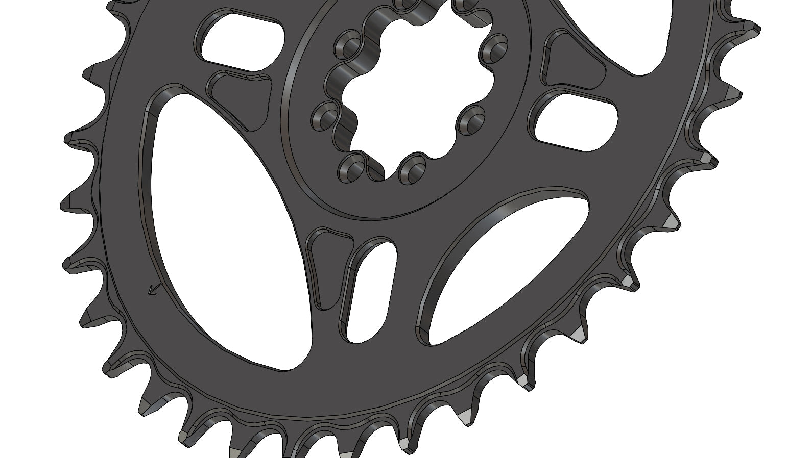 36T Narrow wide Chainring for 8 hole T-Type crank and chain