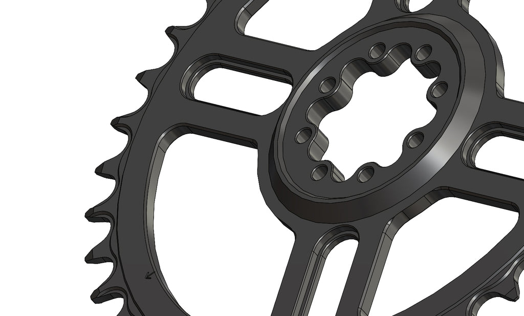 38T Narrow wide Chainring for 8 hole T-Type crank and chain