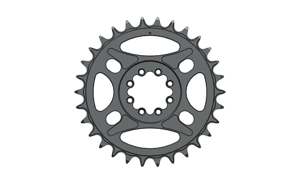 30T Narrow wide Chainring for 8 hole T-Type crank and chain