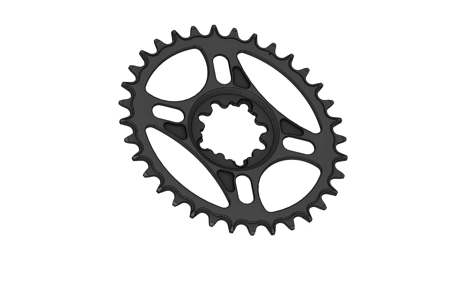 34T Narrow wide Elliptic Chainring for Sram direct dub