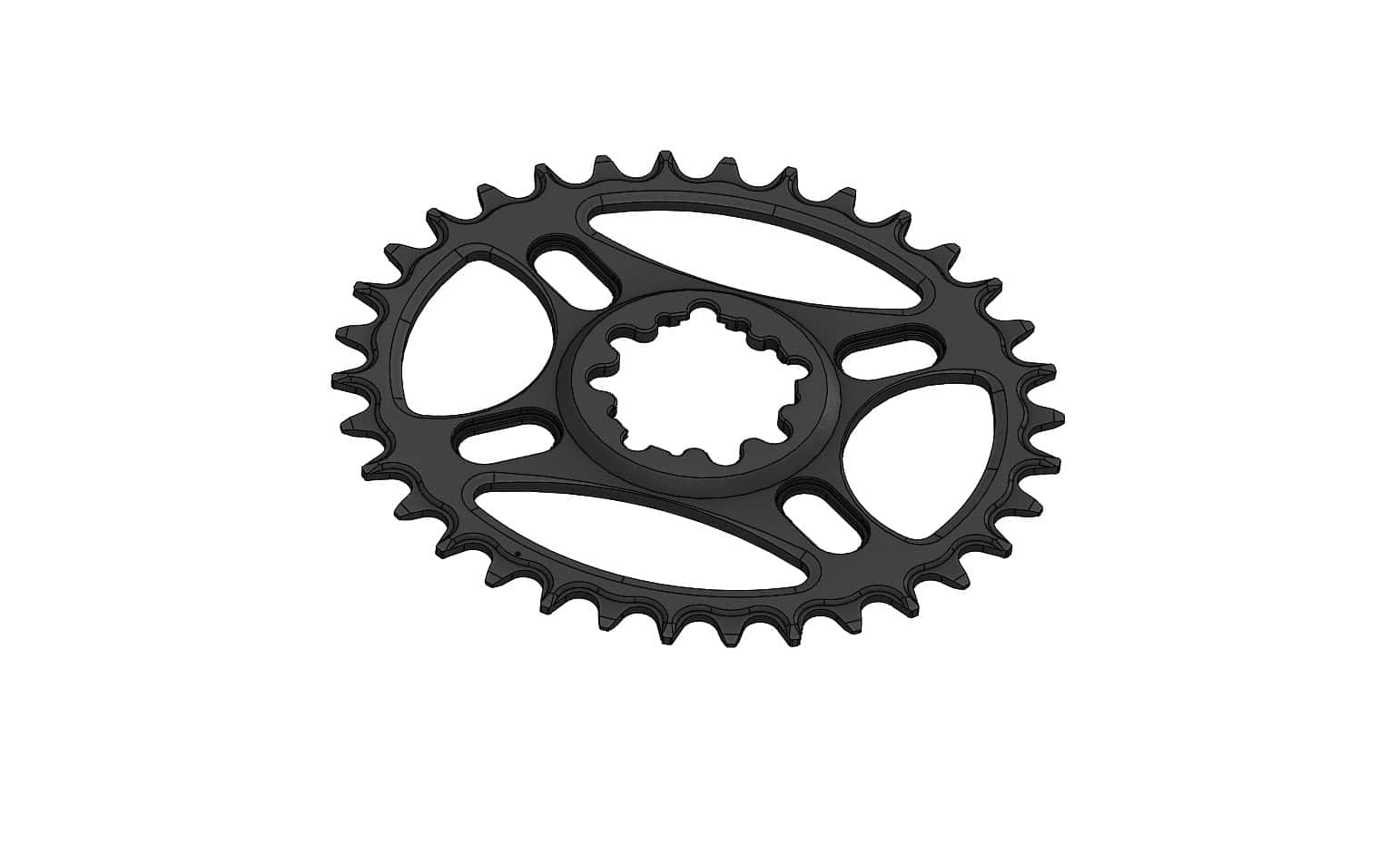 34T Narrow wide Elliptic Chainring for Sram direct dub Hyperglide+ Compatible