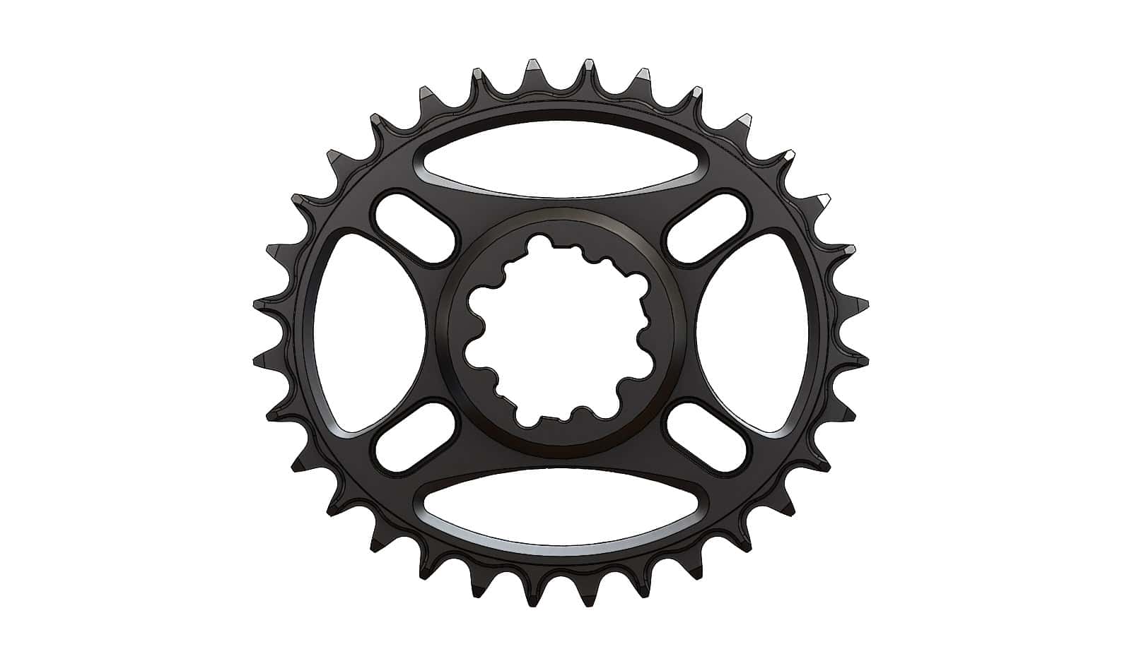 32T Narrow wide Elliptic Chainring for Sram direct dub Hyperglide+ Compatible