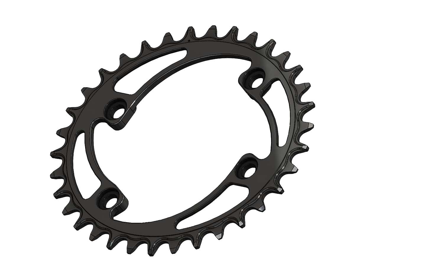 34T Narrow wide Elliptic Chainring for 96BCD Asymmetric