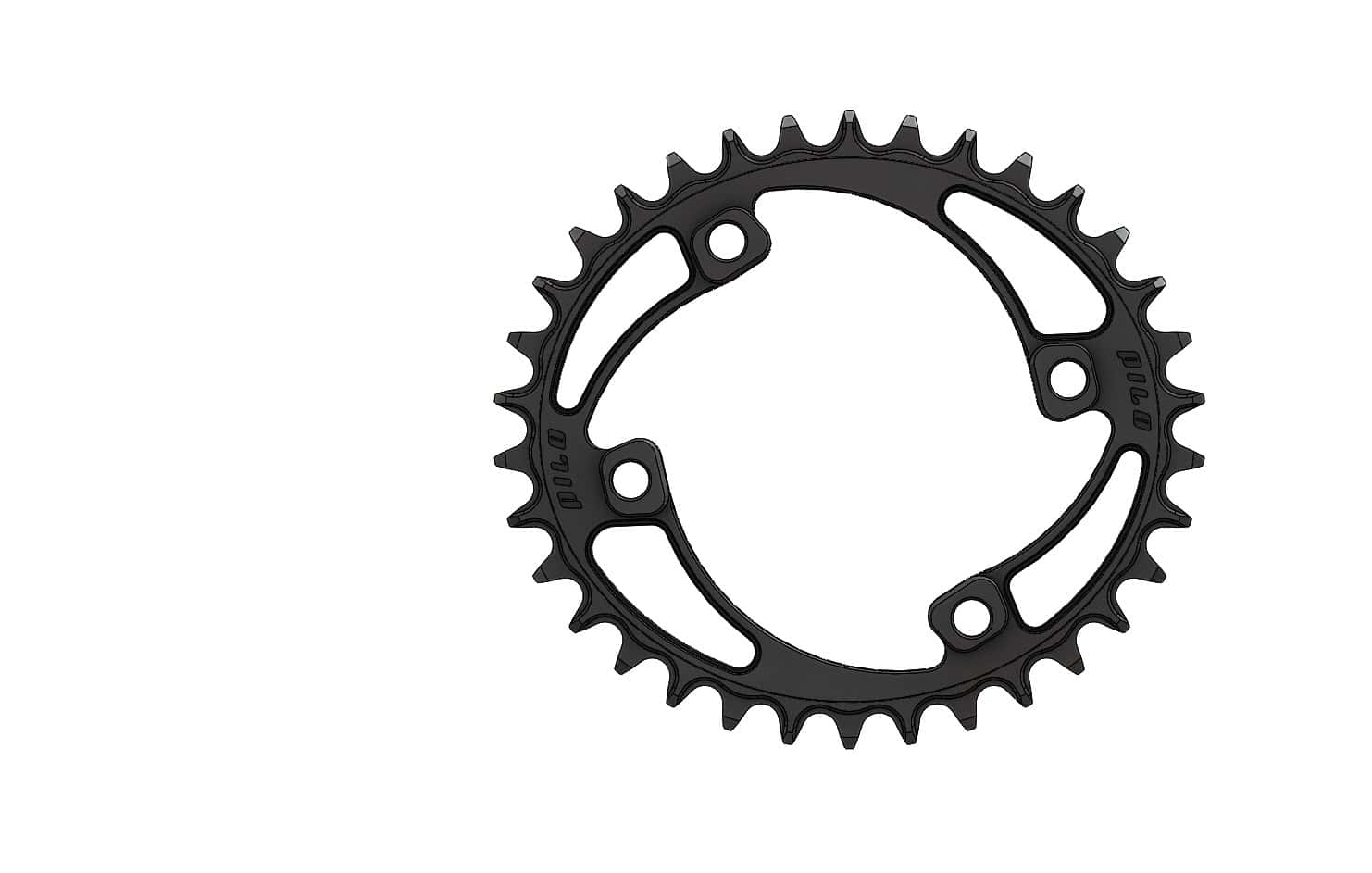 34T Narrow wide Elliptic Chainring for 96BCD Asymmetric