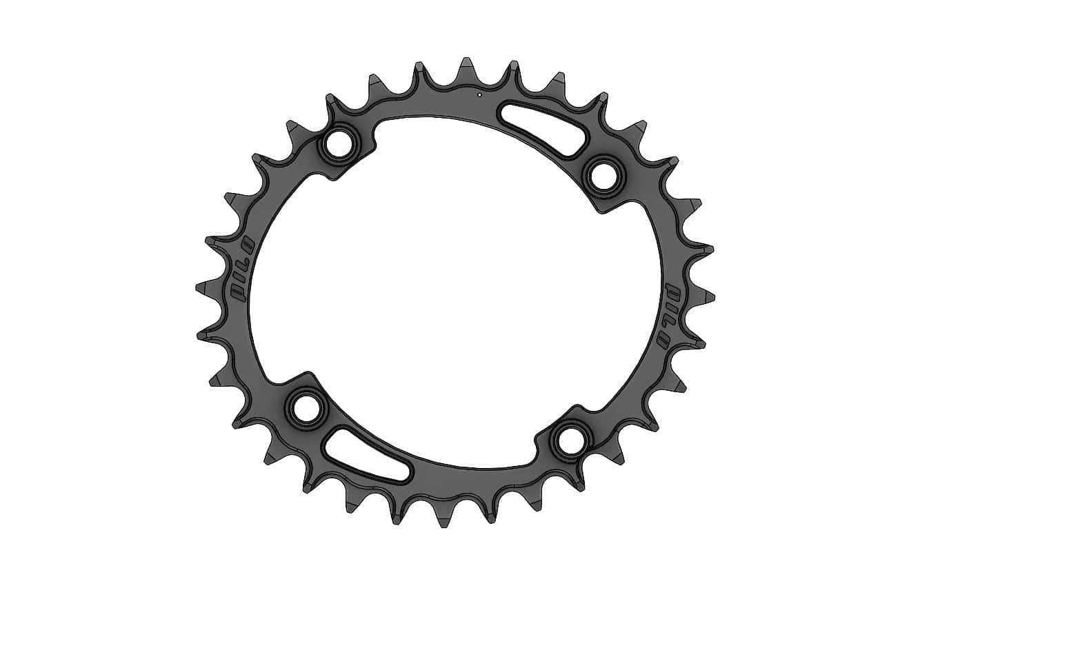 32T Narrow wide Elliptic Chainring for 104BCD Cranks
