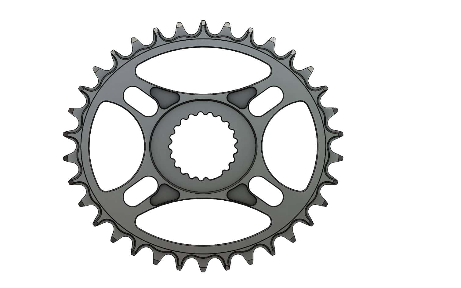 34T Narrow wide Elliptic Chainring for Shimano direct