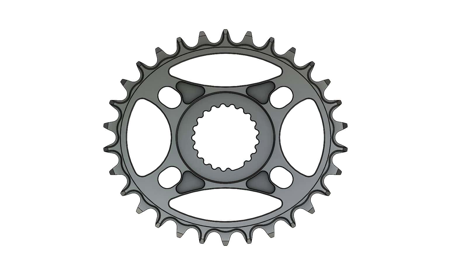 30T Narrow wide Elliptic Chainring for Shimano direct