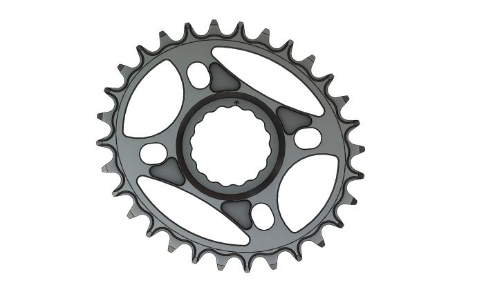 30T Narrow wide Elliptic Chainring for Race Face direct Black Anodized