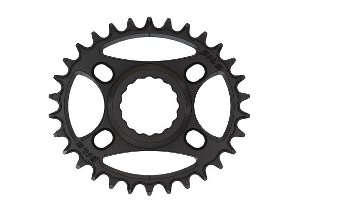 30T Narrow wide Elliptic Chainring for Race Face direct Black Anodized