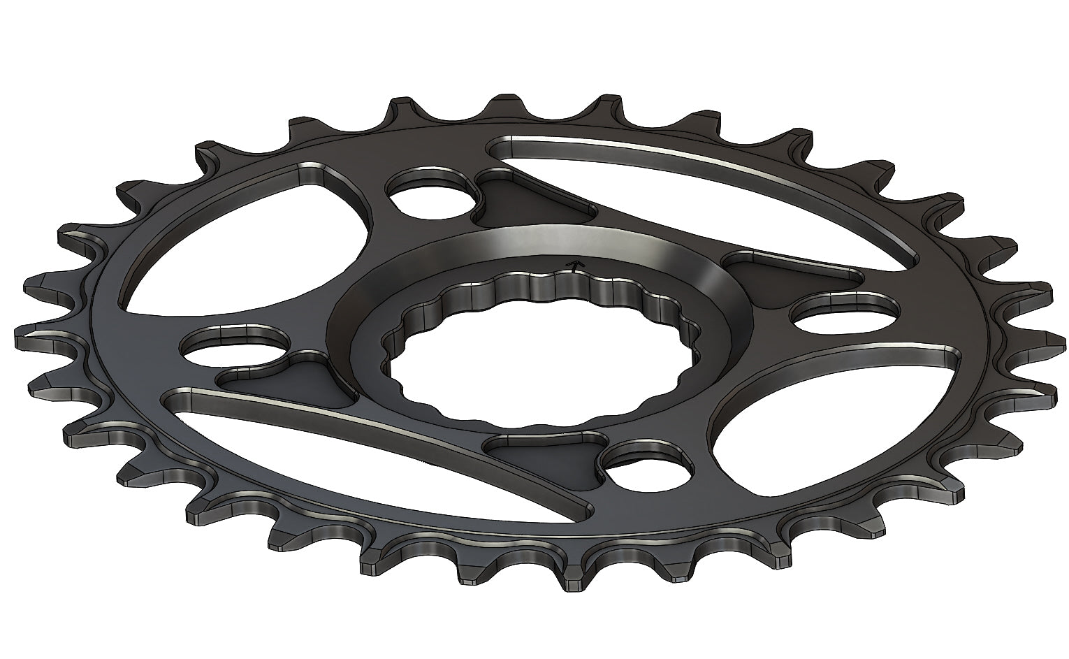 30T Narrow wide Elliptic Chainring for Race Face direct Hyperglide+ Compatible