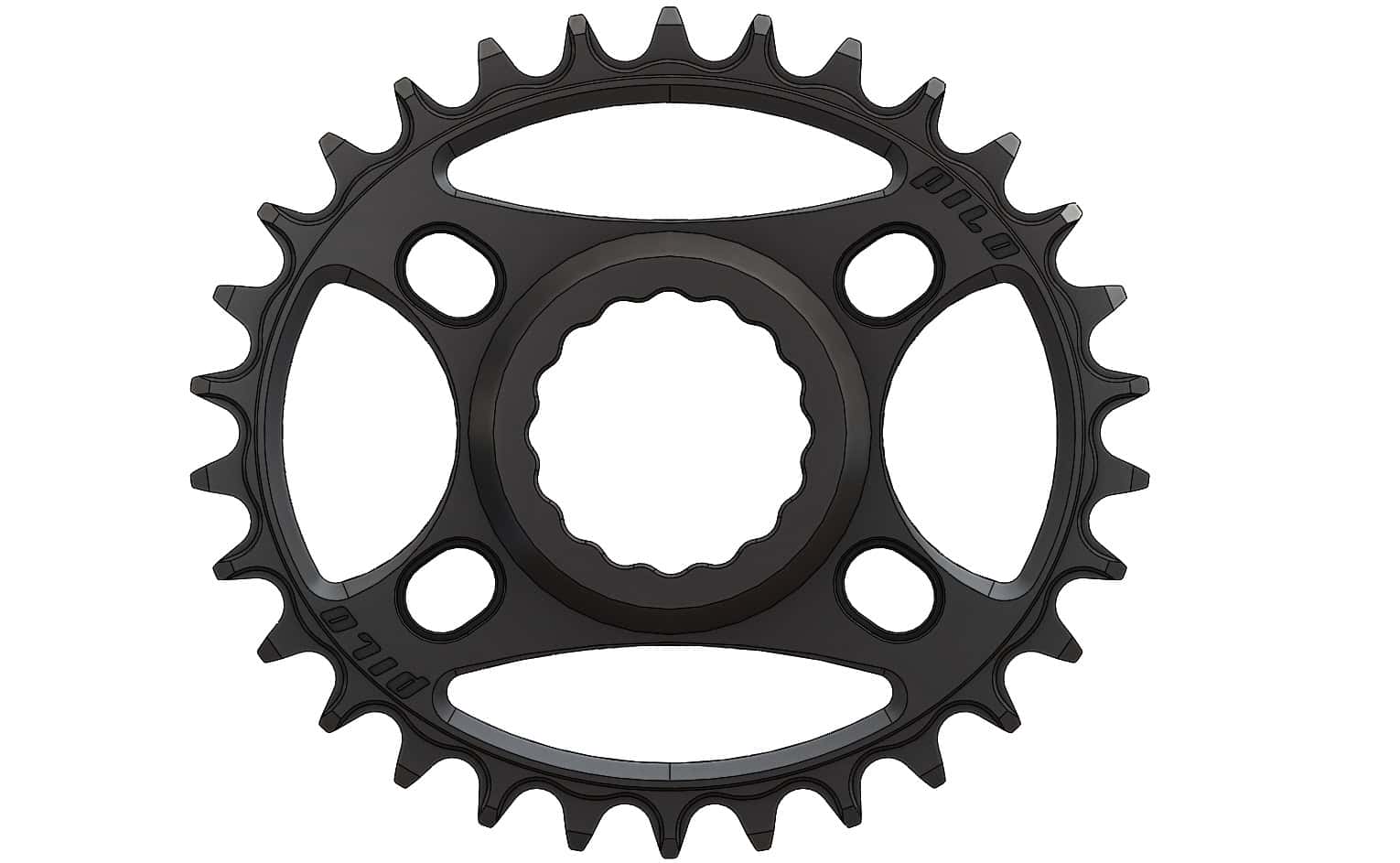 30T Narrow wide Elliptic Chainring for Race Face direct Hyperglide+ Compatible