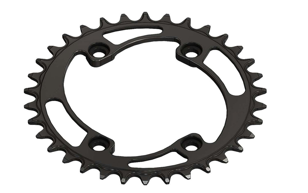 34T Narrow wide Chainring for 96BCD Asymmetric Hyperglide+ Compatible