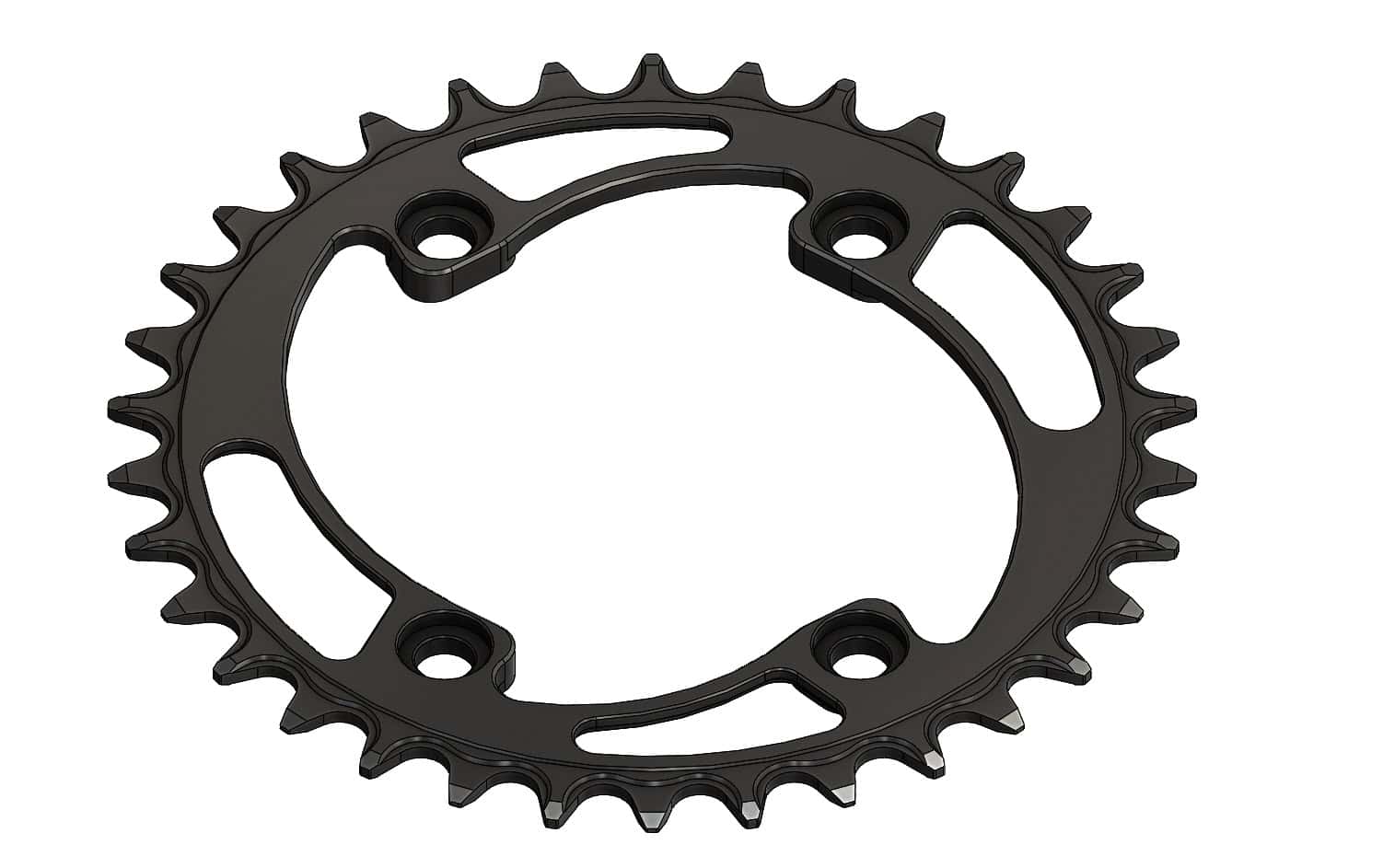 34T Narrow wide Chainring for 96BCD Asymmetric Hyperglide+ Compatible