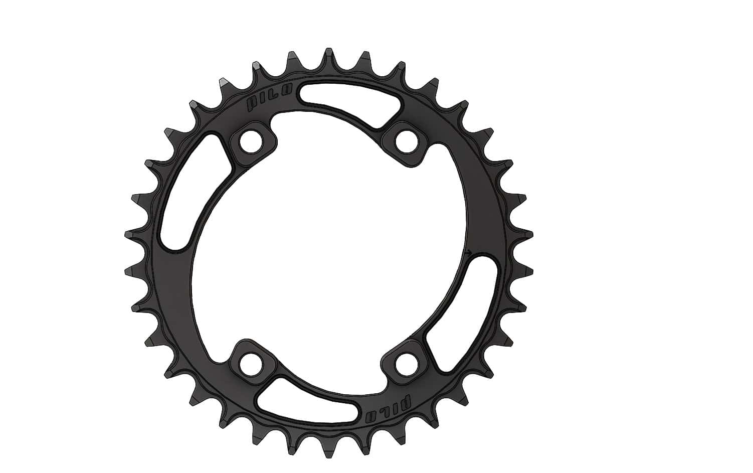 34T Narrow wide Chainring for 96BCD Asymmetric Hyperglide+ Compatible