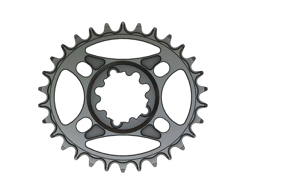 30T Narrow wide Elliptic Chainring for Sram direct dub Hyperglide+ Compatible