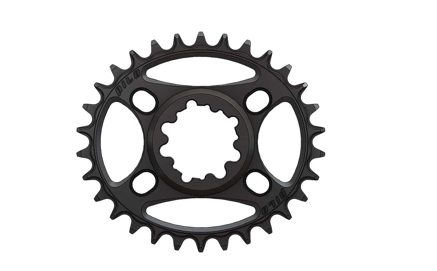 30T Narrow wide Elliptic Chainring for Sram direct dub Hyperglide+ Compatible