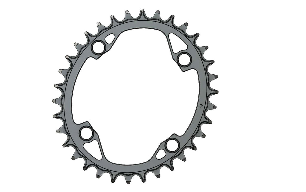 34T Narrow wide Elliptic Chainring for 104BCD Cranks - offset 0mm