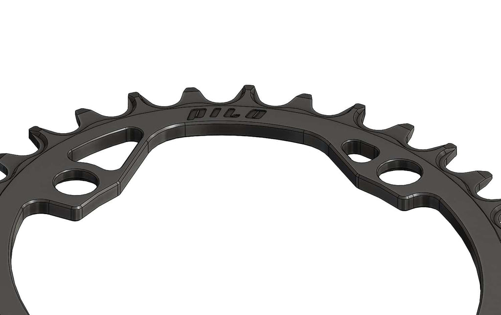 34T Narrow wide Elliptic Chainring for 104BCD Cranks - offset 0mm