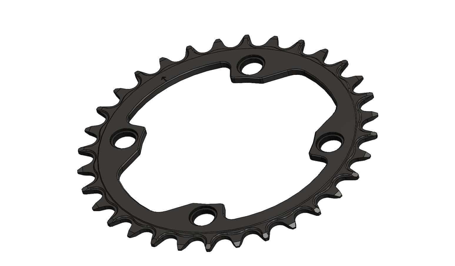 32T Narrow Wide Chainring for 96BCD Hyperglide+ Compatible