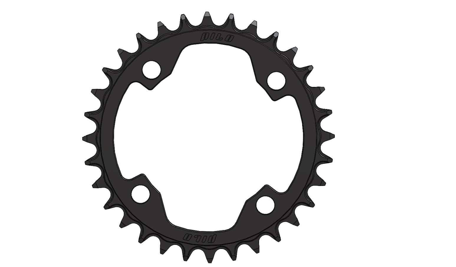 32T Narrow Wide Chainring for 96BCD Hyperglide+ Compatible