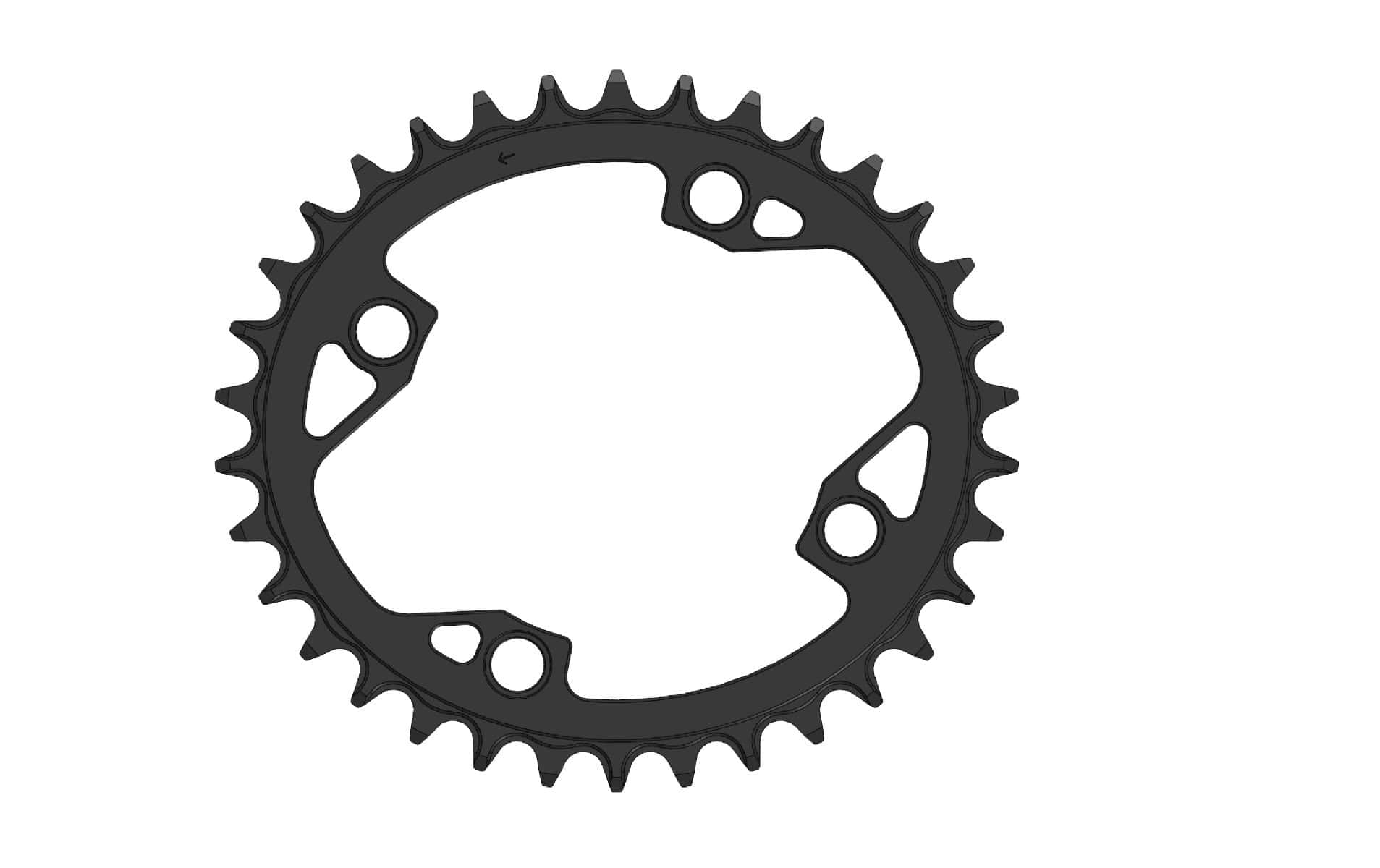 34T Narrow wide Elliptic Chainring for 96BCD