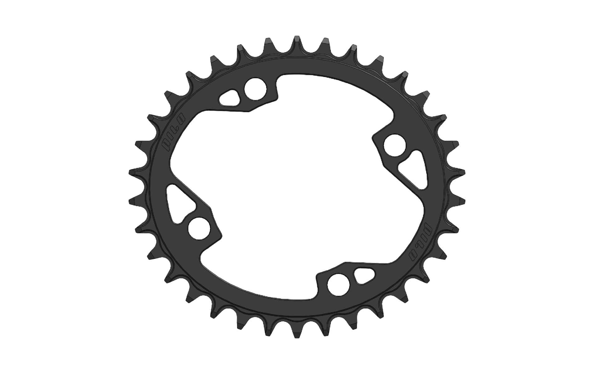 34T Narrow wide Elliptic Chainring for 96BCD
