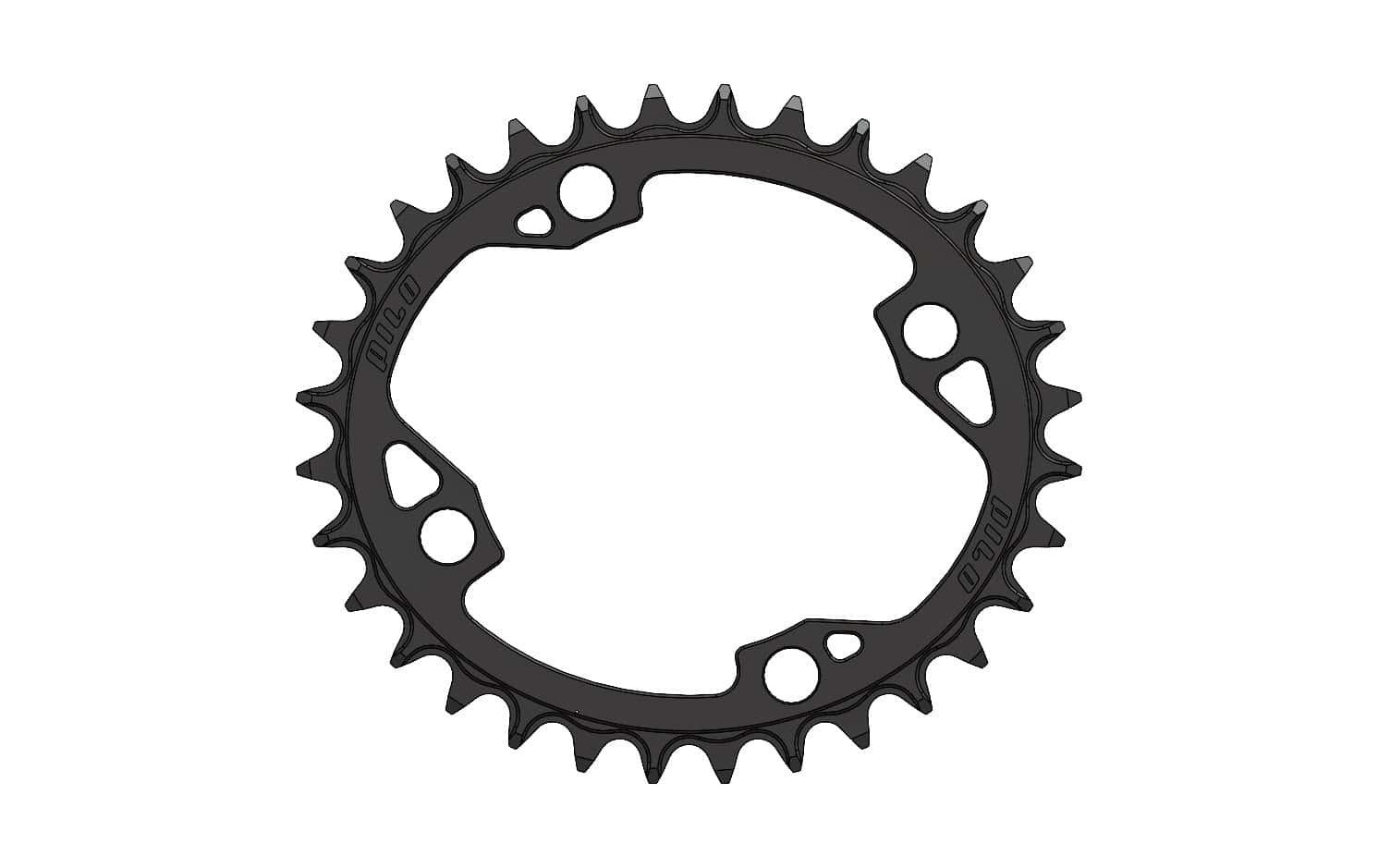 32T Narrow wide Elliptic Chainring for 96BCD