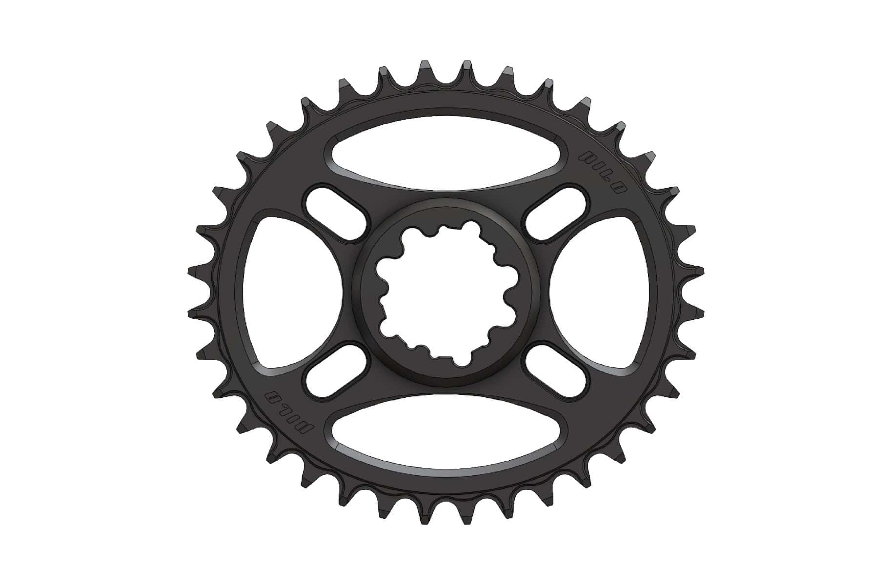 36T Narrow wide Elliptic Chainring for Sram Direct