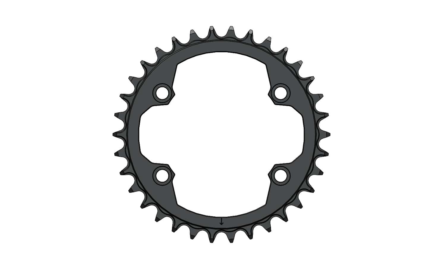 34T Narrow wide Chainring for 96BCD Asymmetric 12 Speed