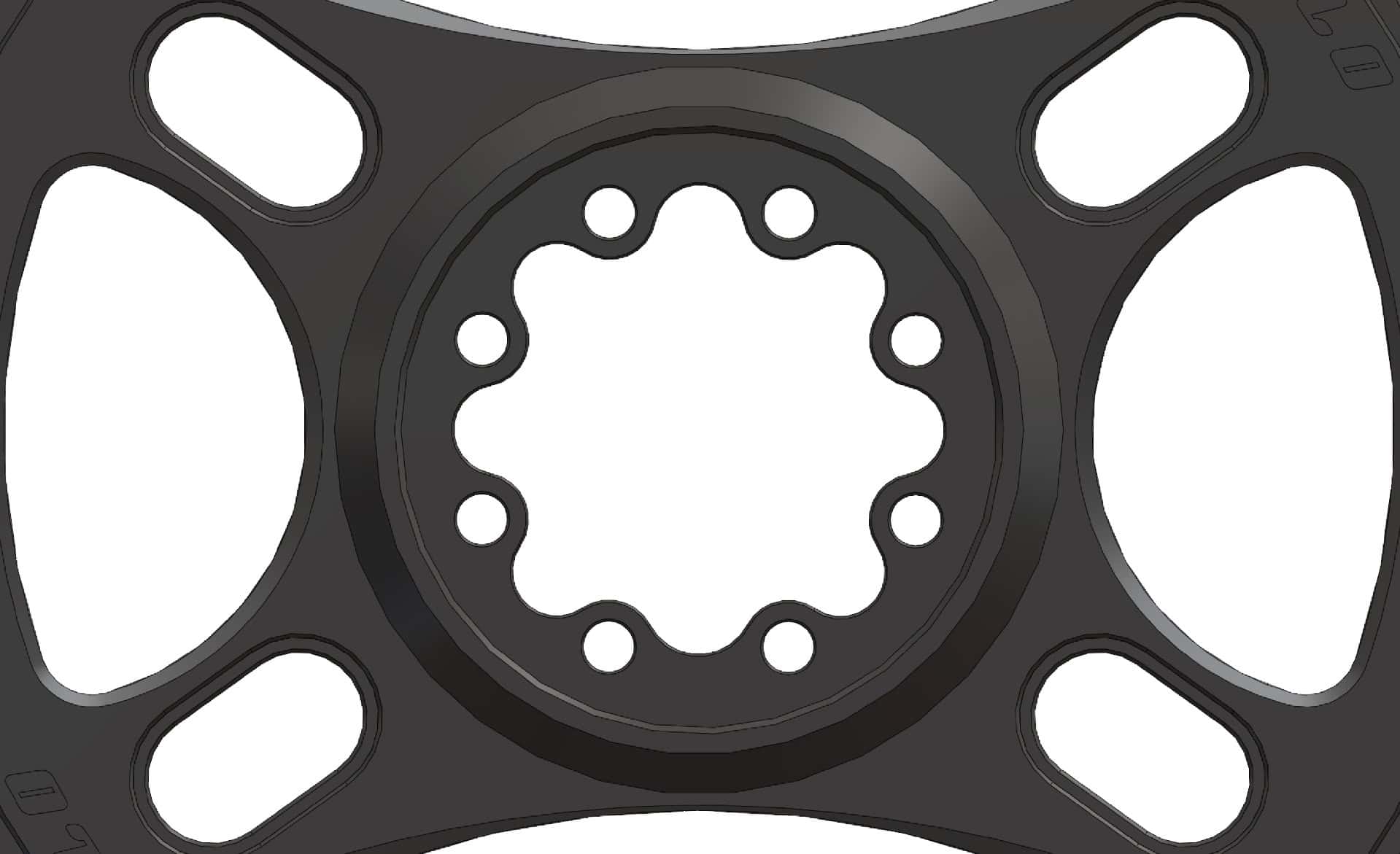 34T Narrow wide Chainring for 8 hole T-Type crank and chain