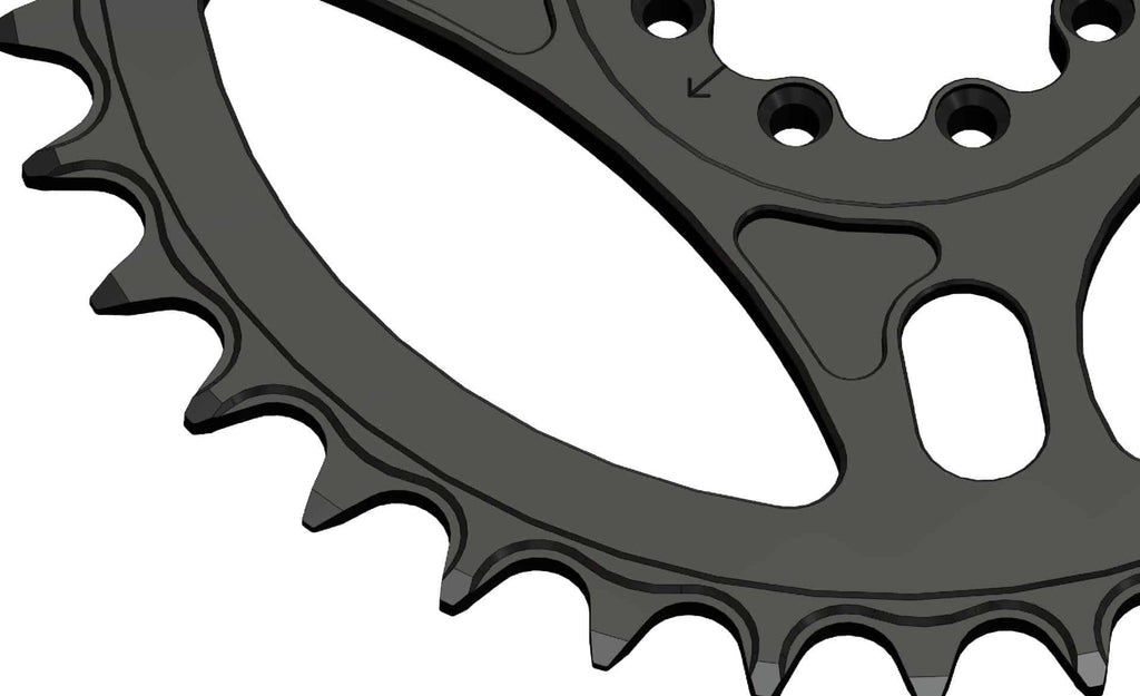 34T Narrow wide Chainring for 8 hole T-Type crank and chain