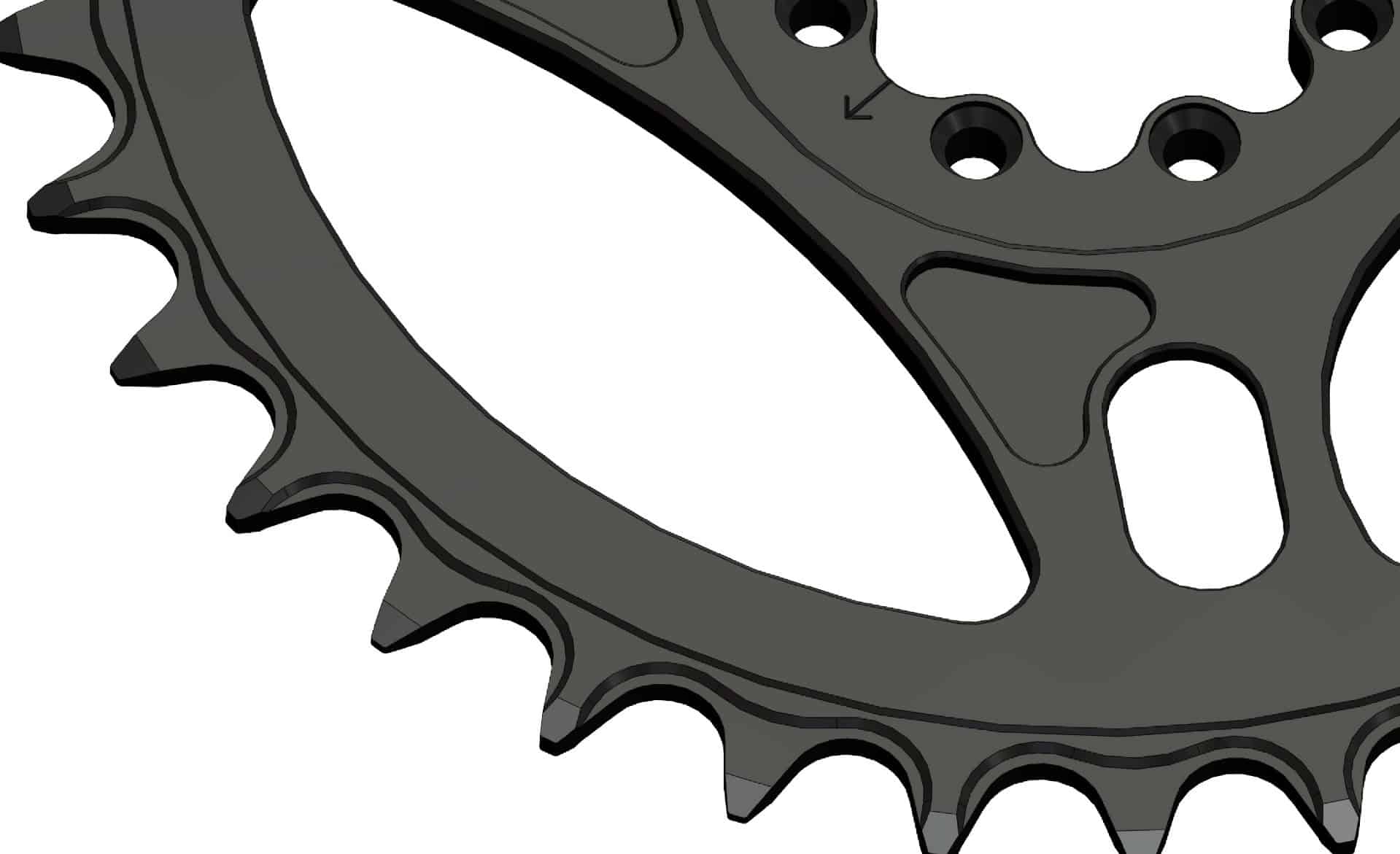 34T Narrow wide Chainring for 8 hole T-Type crank and chain