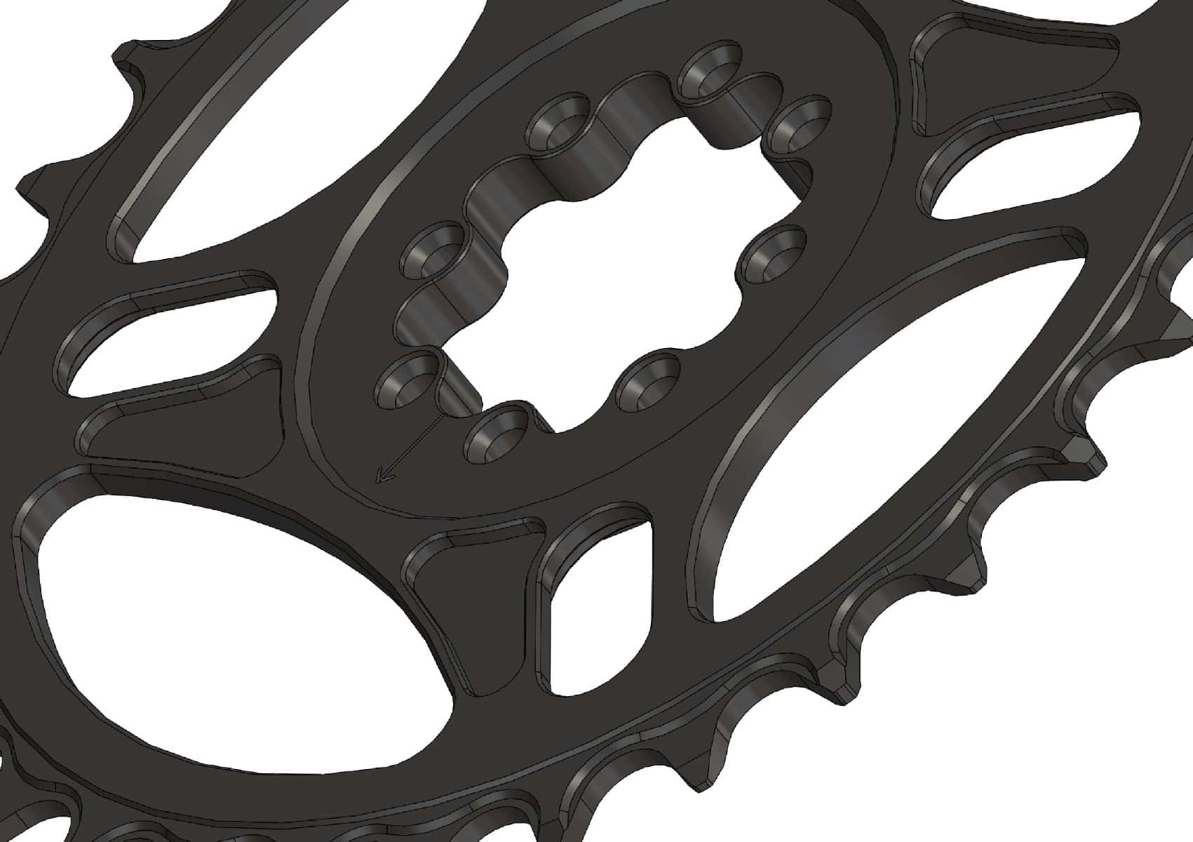 32T Narrow wide Chainring for 8 hole T-Type crank and chain