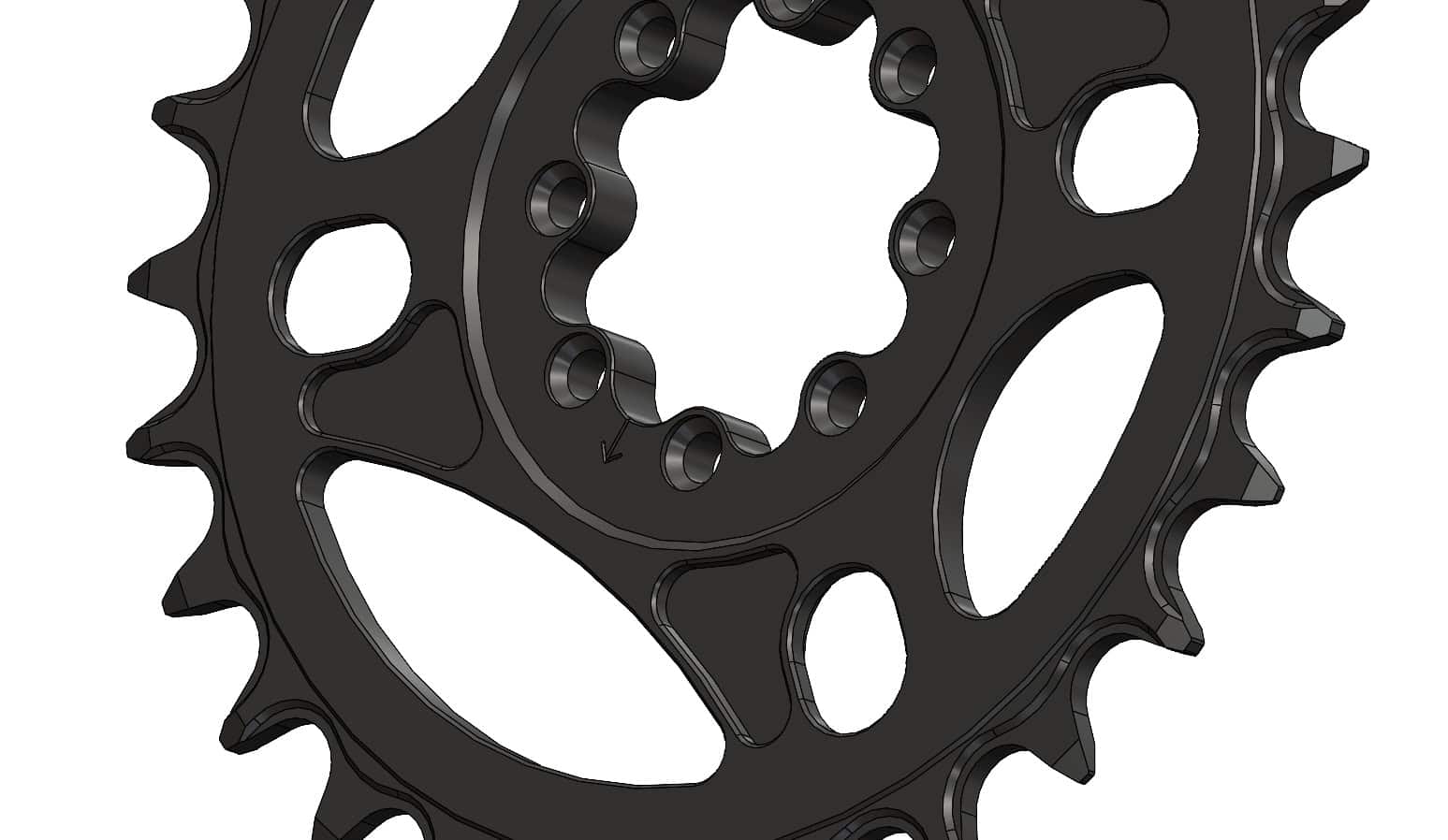 28T Narrow wide Chainring for 8 hole T-Type crank and chain
