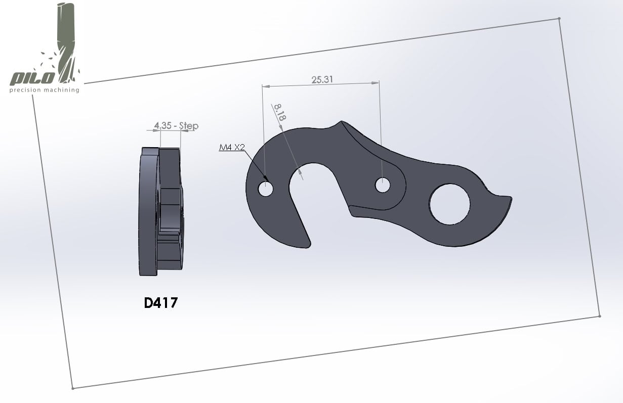 Derailleur hanger for Colnago