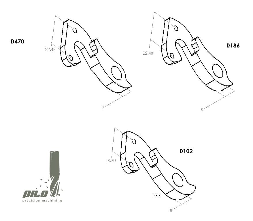 Derailleur hanger for Author, Motobecane, Norco, Pinarello, Radon