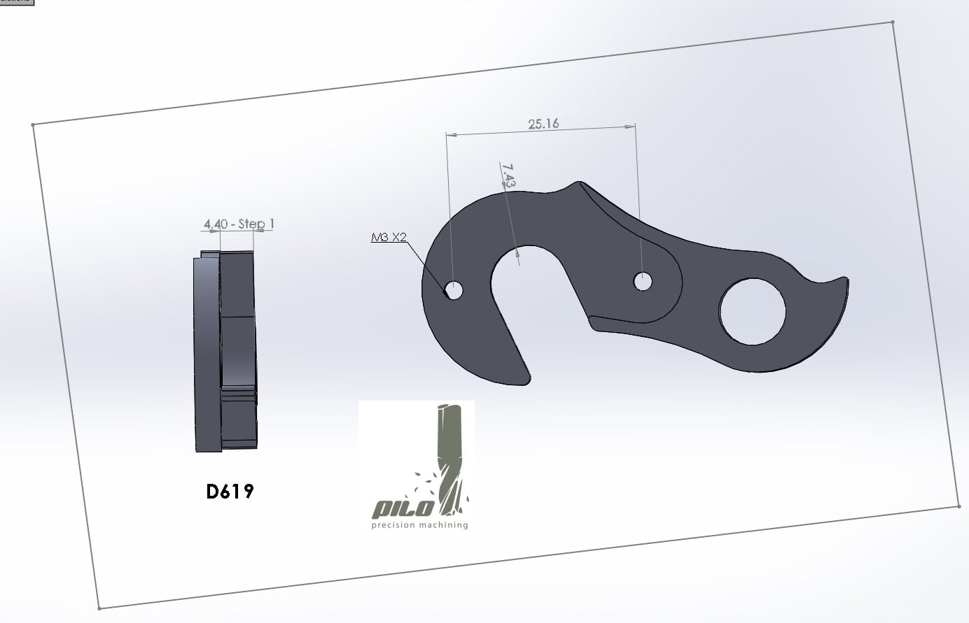 Derailleur hanger for Colnago