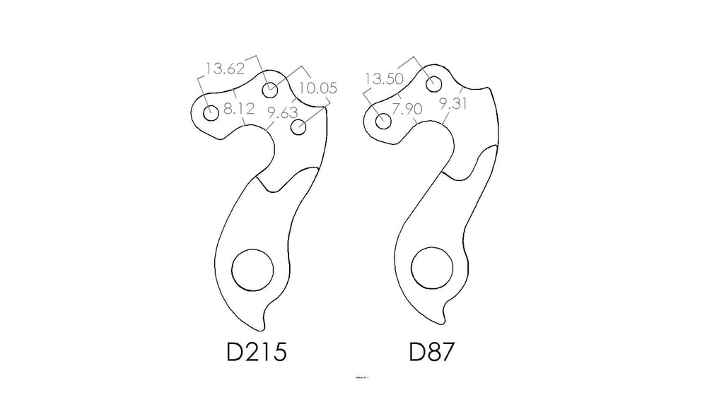 Derailleur hanger for Isaac, Kuota, Marcello, Poison, Polygon, Stevens, Wilier